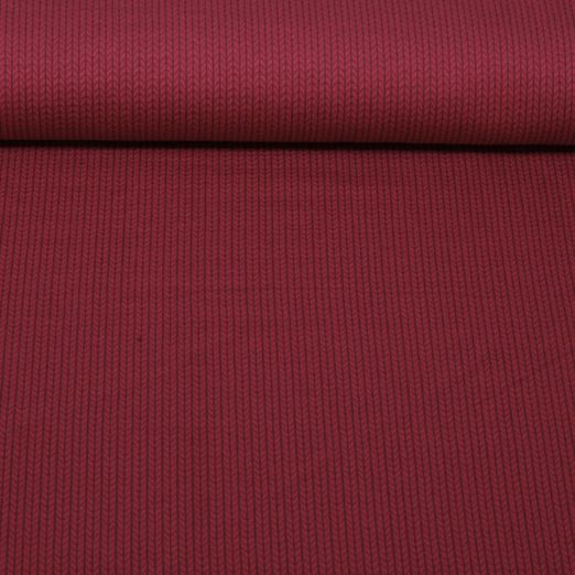 Bio Jersey - Albstoffe Jacquard Knit Knit Weinrot