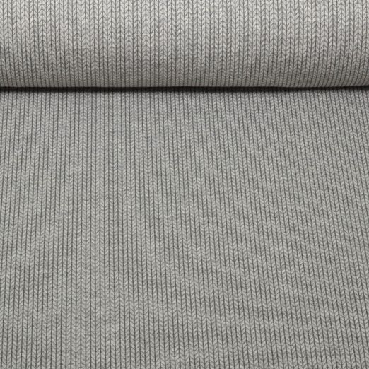 Bio Jersey - Albstoffe Jacquard Knit Knit Grau