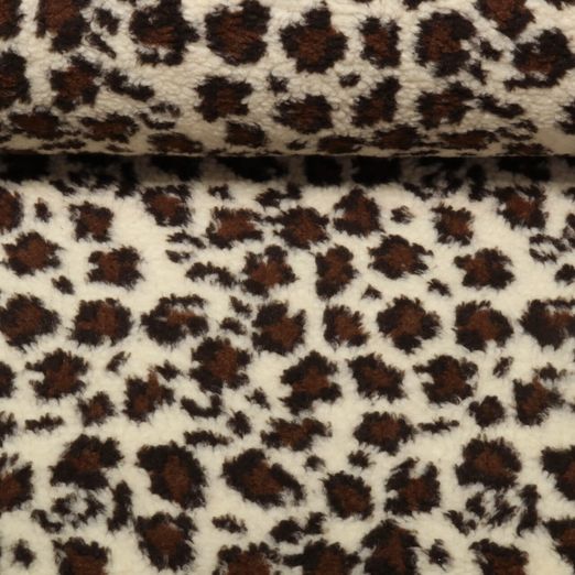 Teddyfleece - Leopard Offwhite
