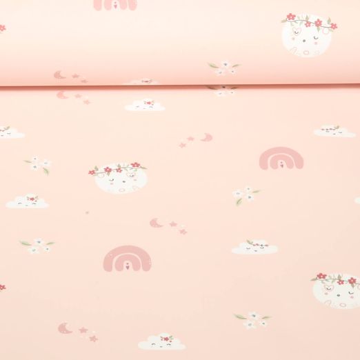 Regenjackenstoff - Aqua Protect Digitaldruck Regenbogen Rosa