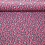 Tissu imperméable - Aqua protect Impr. digitale Léopard Fuchsia