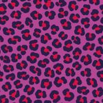 Tissu pour Veste Imperméable - Aqua Protect Impression Digitale Léopard Violet