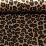Tissu manteau - Gratté Léopard Marron Nougat