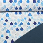Softshell - Impression digitale Gouttes de pluie Blanc Bleu