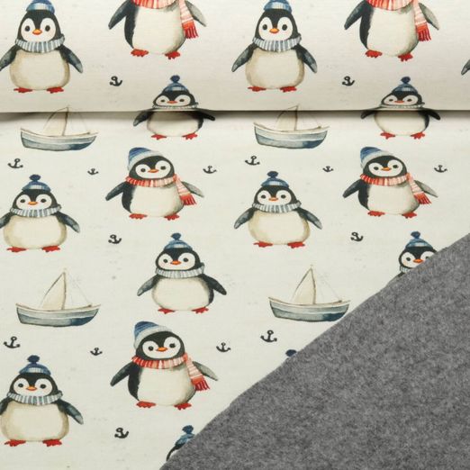 Alpenfleece - Pinguine Ecru Melange