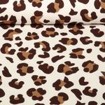 Sweat d'été - French Terry Imp. digi. Léopard Ecru