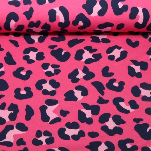 Sommersweat - French Terry Digitaldruck Leo Pink