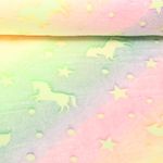 Wellness Fleece - Glow in the Dark Einhörner Pastell-0