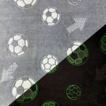 Wellness Fleece - Glow in the Dark Fußball Grau-1