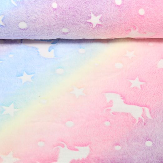 Wellness Fleece - Glow in the Dark Pferde Pastell