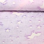 Wellness Fleece - Glow in the Dark Pferde Lila-0