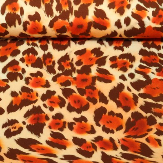 Sommersweat - French Terry Digitaldruck Leo Orange