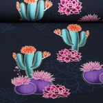 Ekologisk sommarsweat - Western Fairy Tales Prairie Blossom Navy