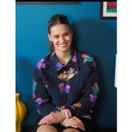 Jersey bio - Hamburger Liebe Western Fairy Tales Prairie Blossom Bleu marine foncé-2