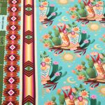 Toile canevas bio - Hamburger Liebe Western Fairy Tales Cowgirls Turquoise-1