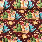 Toile canevas bio - Hamburger Liebe Western Fairy Tales Cowgirls Bordeaux-0