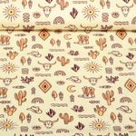 Økologisk Jersey - Western Fairy Tales Yeehaw Ecru