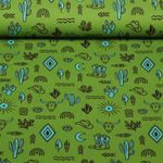 Økologisk Jersey - Hamburger Liebe Western Fairy Tales Yeehaw Green