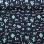 Ekologisk muslin slät - Western Fairy Tales Yeehaw Blue