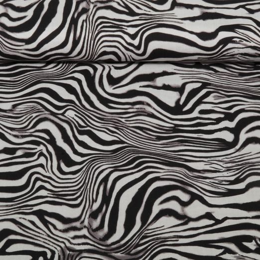 Viskose-Twill - Zebra Hellgrau