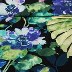 Viskose-Popeline - Digitaldruck Blüten Multicolor Blau-0