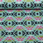Bio Jacquard Jersey - Hamburger Liebe Western Fairy Tales Plaid Türkis-0