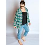 Bio Jacquard Jersey - Hamburger Liebe Western Fairy Tales Plaid Türkis-1
