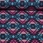 Økologisk Jacquard Jersey - Western Fairy Tales Plaid Blue