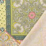 Wiskoza popelina - Cyfrowy nadruk patchwork zielony