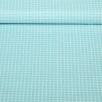 Baumwoll-Cretonne - Retro Punkte Aqua