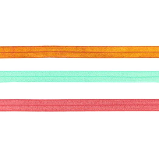 Ruban élastique brillant uni 15mm - au mètre