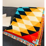 Panneau Popeline de coton bio - Hamburger Liebe Western Cheater Quilt Jaune-1