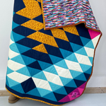 Panneau de popeline de coton bio - Western Fairy Tales Cheater Quilt bleu Panneau de popeline de coton bio - Western Fairy Tales Cheater Quilt bleu