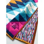 Panneau Popeline de coton bio - Hamburger Liebe Western Cheater Quilt Bleu-2