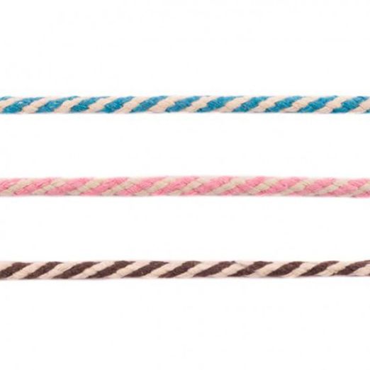 Kordel 7mm - Baumwolle Streifen - Meterware Kordel 7mm - Baumwolle Streifen - Meterware