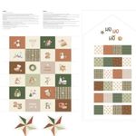 Canvas Panel - Haus Adventskalender Leinenlook Beige-1