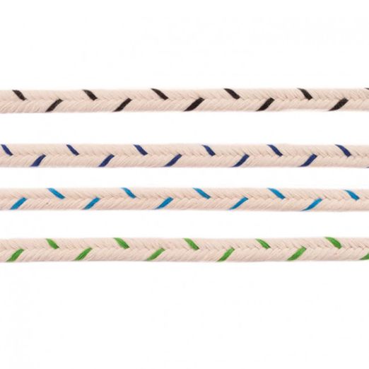 Kordel 10mm - Baumwolle Fischgrät flach - Meterware