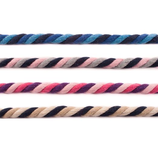 Kordel 12mm - Baumwolle Multicolor XXL - Meterware Kordel 12mm - Baumwolle Multicolor XXL - Meterware