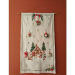 Canvas Panel - Nostalgie Adventskalender Leinenlook Grau-0
