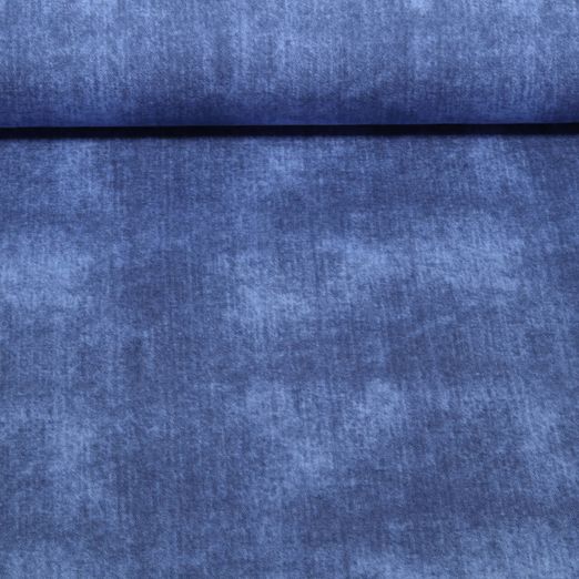 Sommersweat - French Terry Heavy Jeansoptik Blau