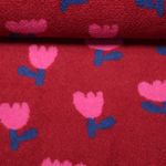 Teddyfleece - Tulpen Weinrot-0