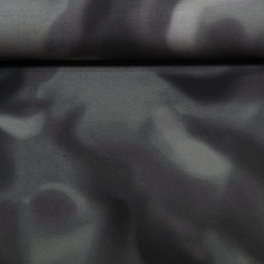 Sweat gratté - French Terry Impr. digi. Batik Noir