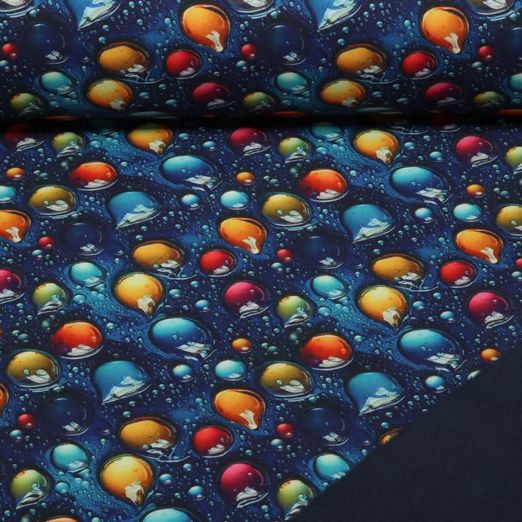 Softshell - Digitaldruck Bunte Tropfen Marine