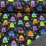 Alpenfleece - Kleine Geister Schwarz