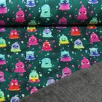 Alpenfleece - Kleine Geister Petrolgrün