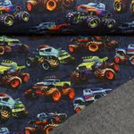 Alpenfleece - Monstertrucks Jeansblau