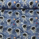 Wintersweat - Digitaldruck Astronauten Blau Angeraut