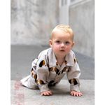 Baumwoll-Flanell - Hunde Beige-1