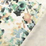 Satyna wiskozowa - Cyfrowy nadruk akwarela zielona