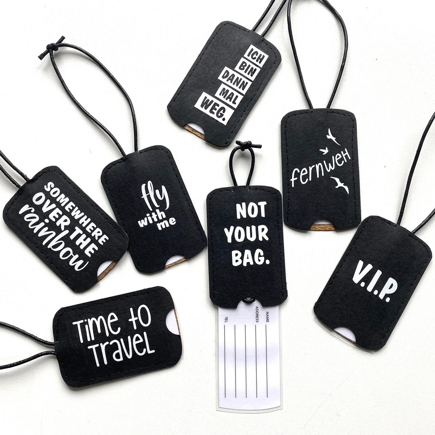 Plotterdatei - Bag Tags Gepäckanhänger - Schnittmuster eBook-4